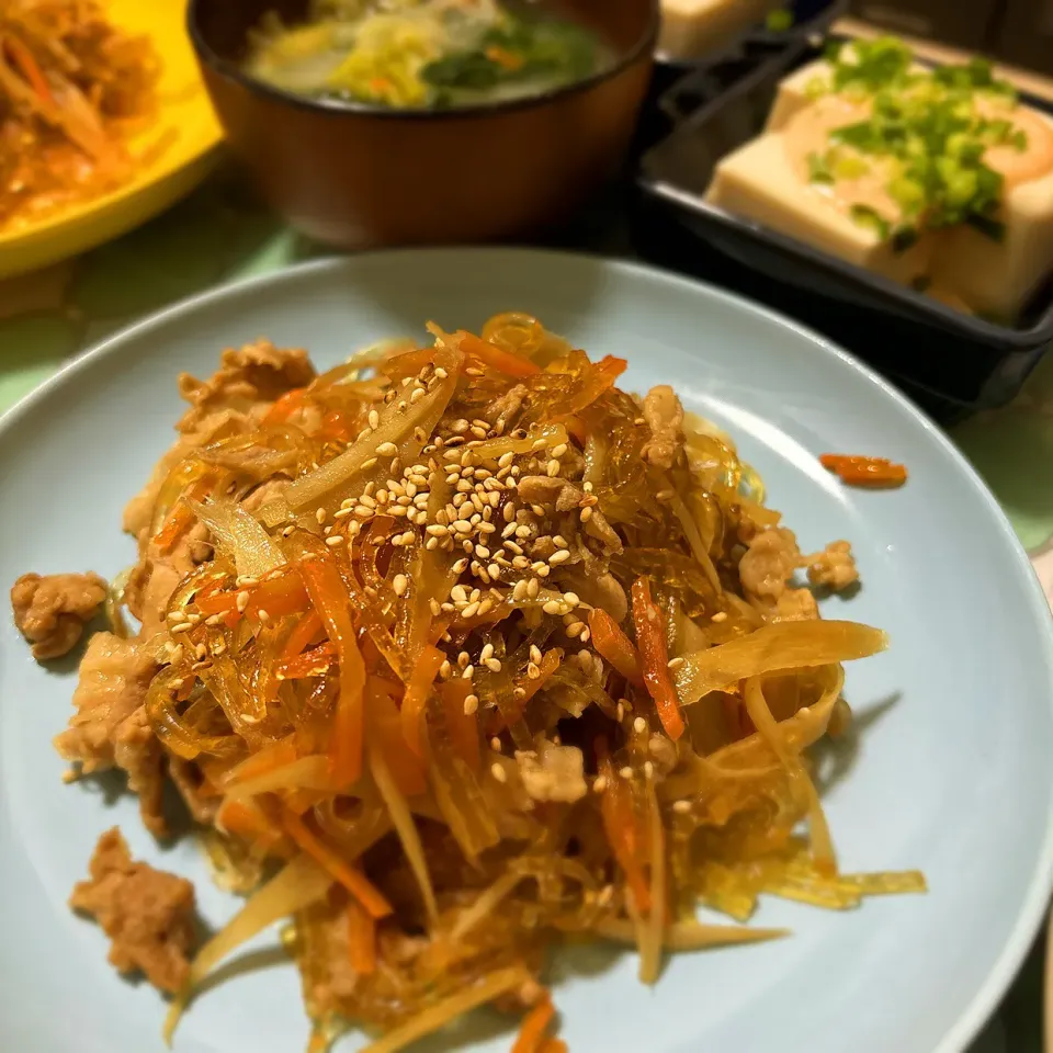 ごぼう豚肉春雨の甘辛炒め♬|panchiさん