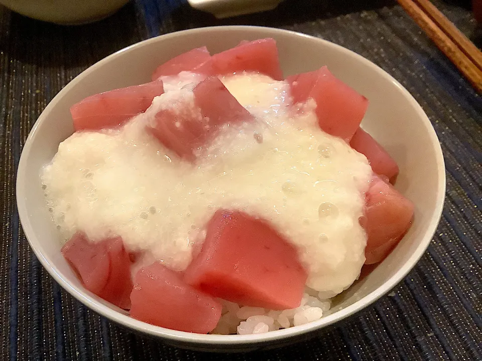 スタミナ料理『マグロの山掛け』🐟😋|アライさんさん