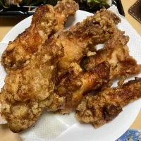 Snapdishの料理写真:単身赴任中の男飯(唐揚げ)|おおもりの星さん