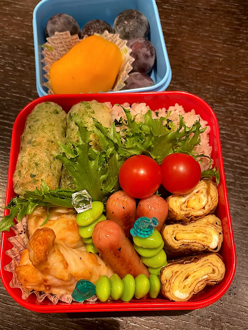 ササミの梅しそ巻き弁当|雑草シェリーさん