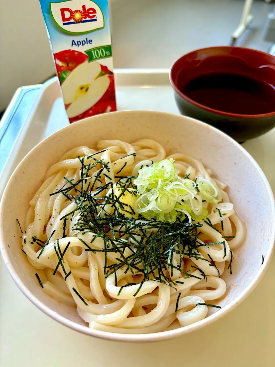 10/10のお昼の病院食アレンジ~たらこバターうどん~|ゆかｕさん