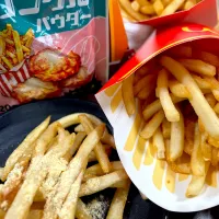 Snapdishの料理写真:ポテトにプリンクルパウダー🍟|はるさん