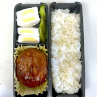 Snapdishの料理写真:高3になった次男くんへ　ハンバーグ弁当|晴れ時々弁当さん