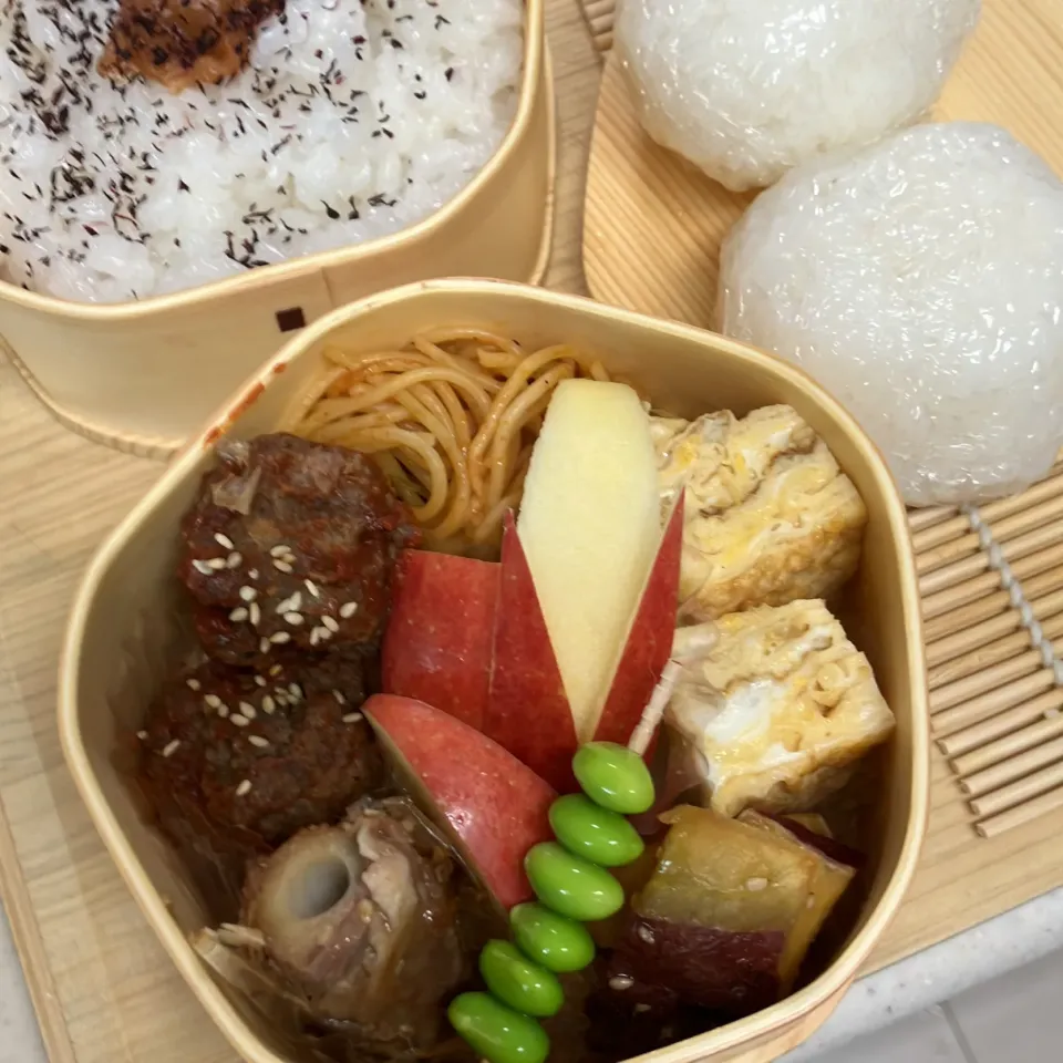 Snapdishの料理写真:ミートボール弁当|たんぽぽさん