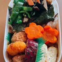 Snapdishの料理写真:今日の旦那のお弁当|sacchan( ﾐΦﻌΦ)ฅさん