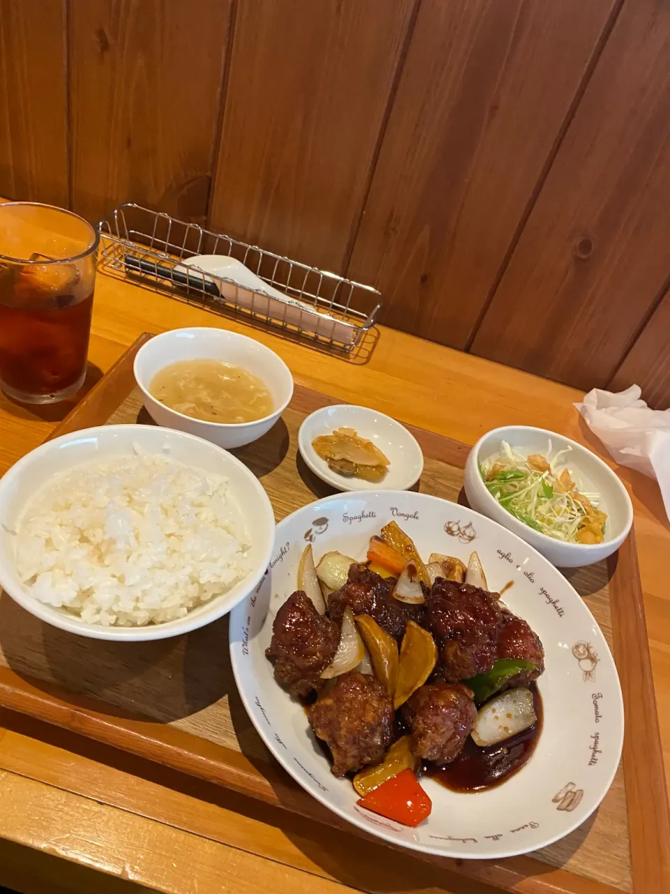 大阪市城東区今福西一　蒲生中華信の黒酢の酢豚定食|タカちゃんさん