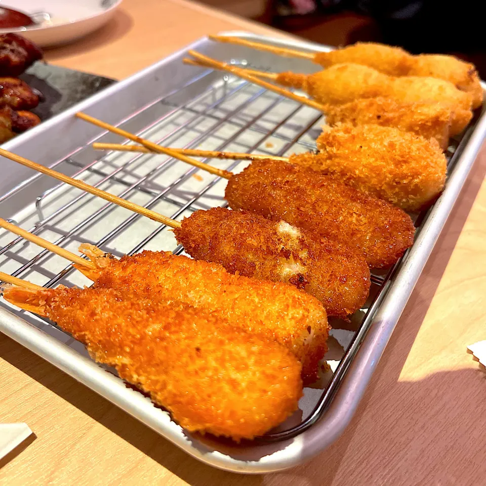 Kushikatsu platters|skyblueさん