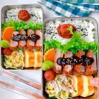 Snapdishの料理写真:味噌ヒレカツ弁当|satomiさん