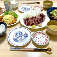 Snapdishの料理写真:よるごはん 居酒屋風よるごはん|プリンさん