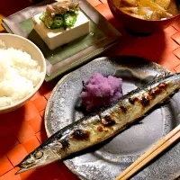 Snapdishの料理写真:ちょっと大きくなって来た♡秋刀魚|ゼニコさん