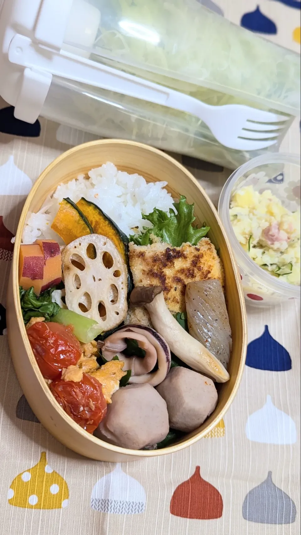 昨日のお弁当〜鱈のムニエルの和風弁当|f.1125beさん