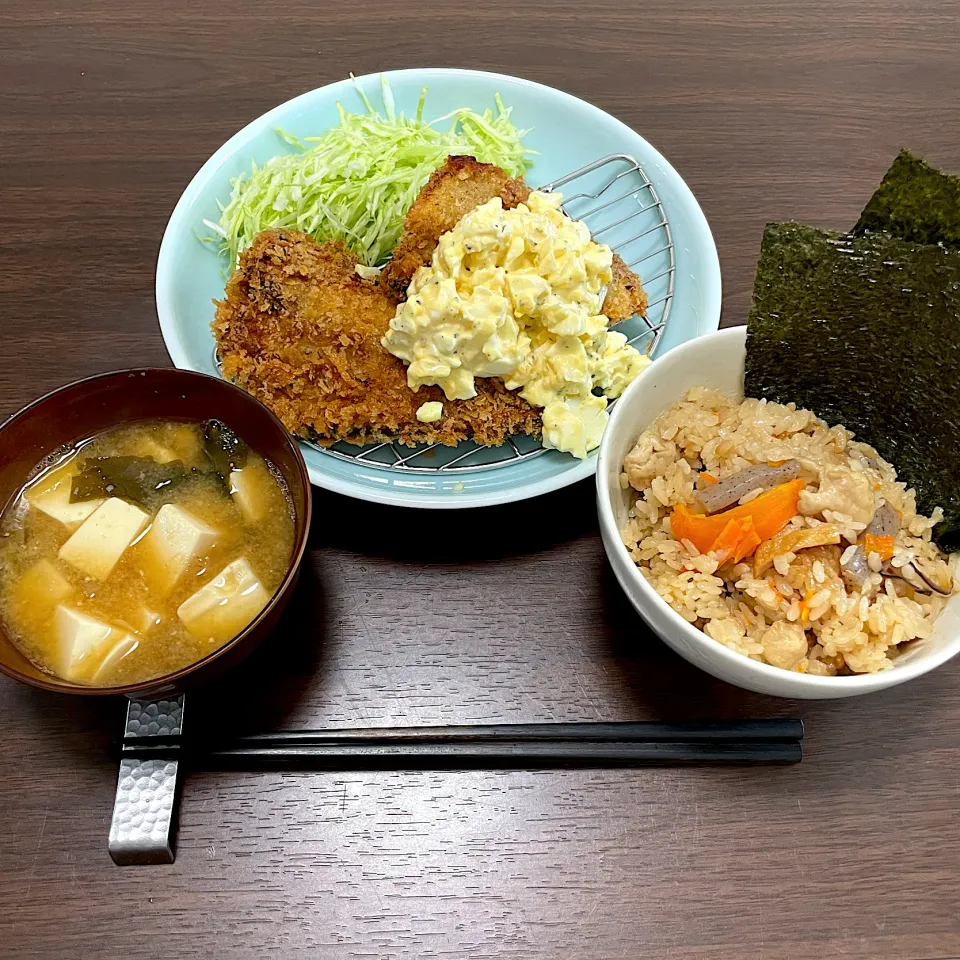 アジ・サバフライ定食|dashi menjiroさん