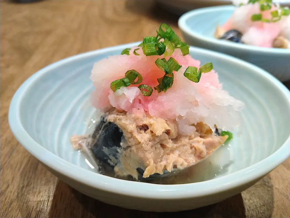 Snapdishの料理写真:鯖缶の梅おろし|古尾谷りかこさん