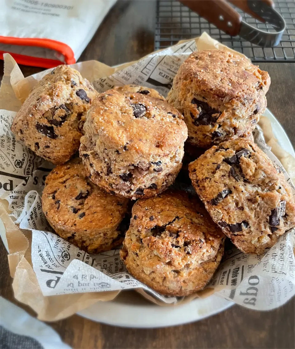 Snapdishの料理写真:*･全粒粉チョコスコーン*･|isakoさん