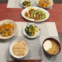 Snapdishの料理写真:夕飯🎵豚肉とかぼちゃの炒め煮|kiyominさん