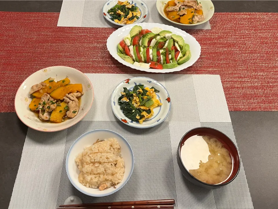 Snapdishの料理写真:夕飯🎵豚肉とかぼちゃの炒め煮|kiyominさん