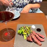 Snapdishの料理写真:黒毛和牛マクラ肉🥩炭火焼き🥩🍖🥓❣️|Yoshihiro  Hamasakiさん