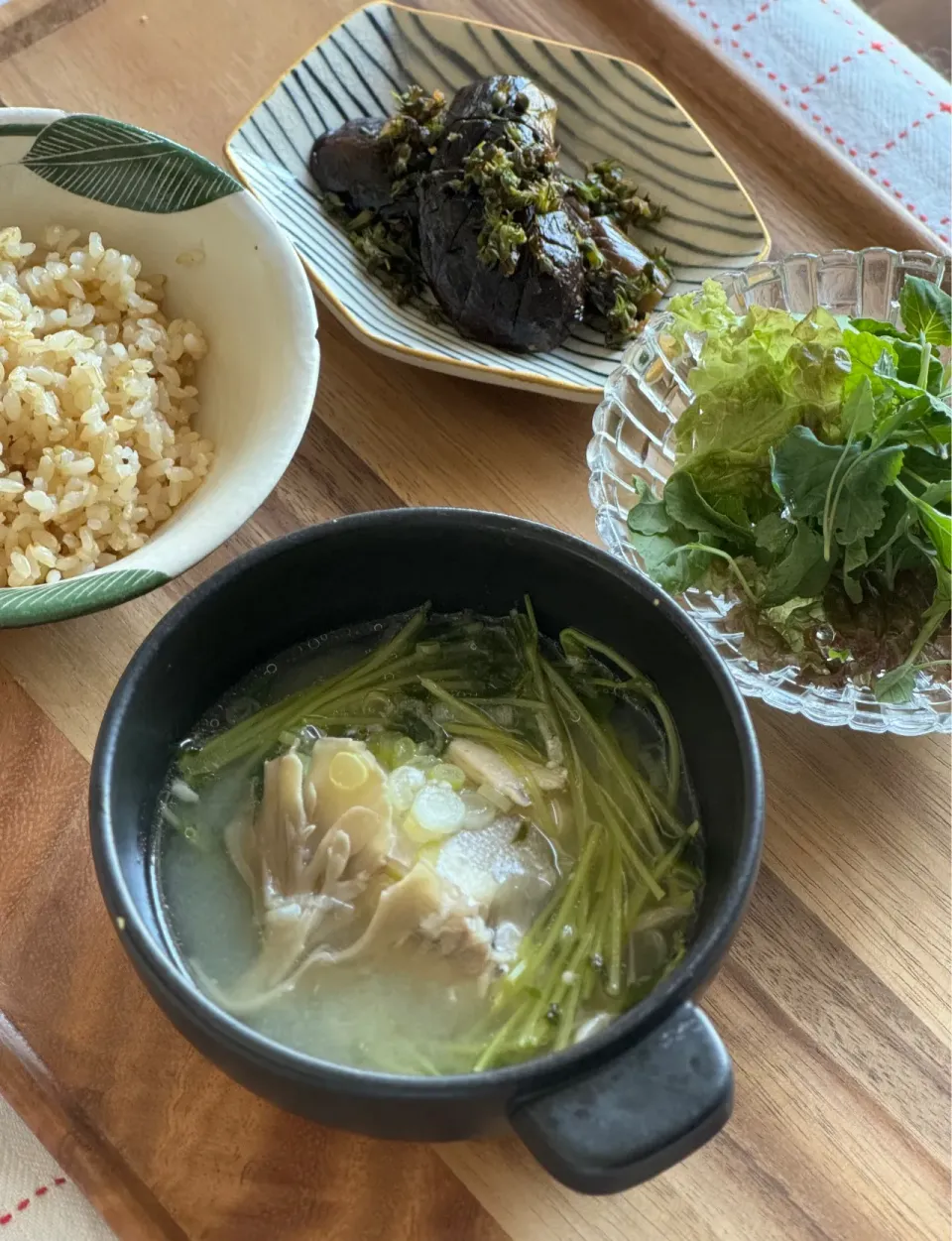 カンパチのあら汁　茄子とシソの実の焼き浸し|チイホ✨さん