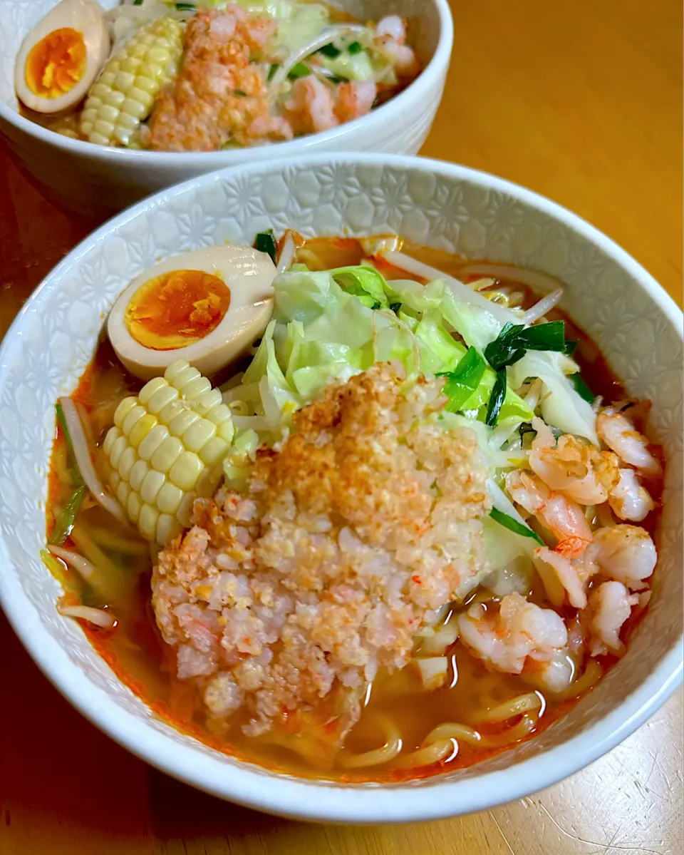 幻のキャベツと自家製海老チャーシュー入り海老味噌ラーメン🍜|さらっと🍀さん