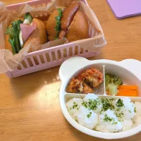 Snapdishの料理写真:ママ＆ベビちゃん弁当|きなこもちさん