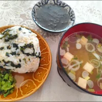 Snapdishの料理写真:朝ごはん自分のあるもので。