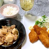 Snapdishの料理写真:アジフライ、肉豆腐|えみさん