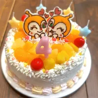 ドキンちゃんケーキ♡4歳おめでとう♡|ぁかねまンさん