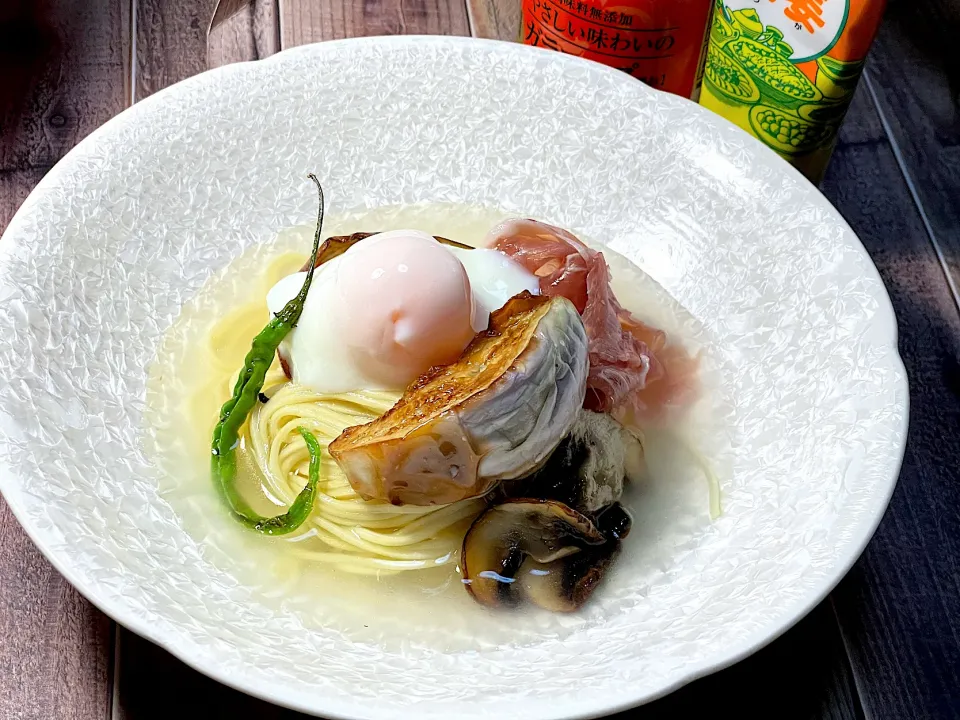 冷やし月見ラーメン|レオンさん