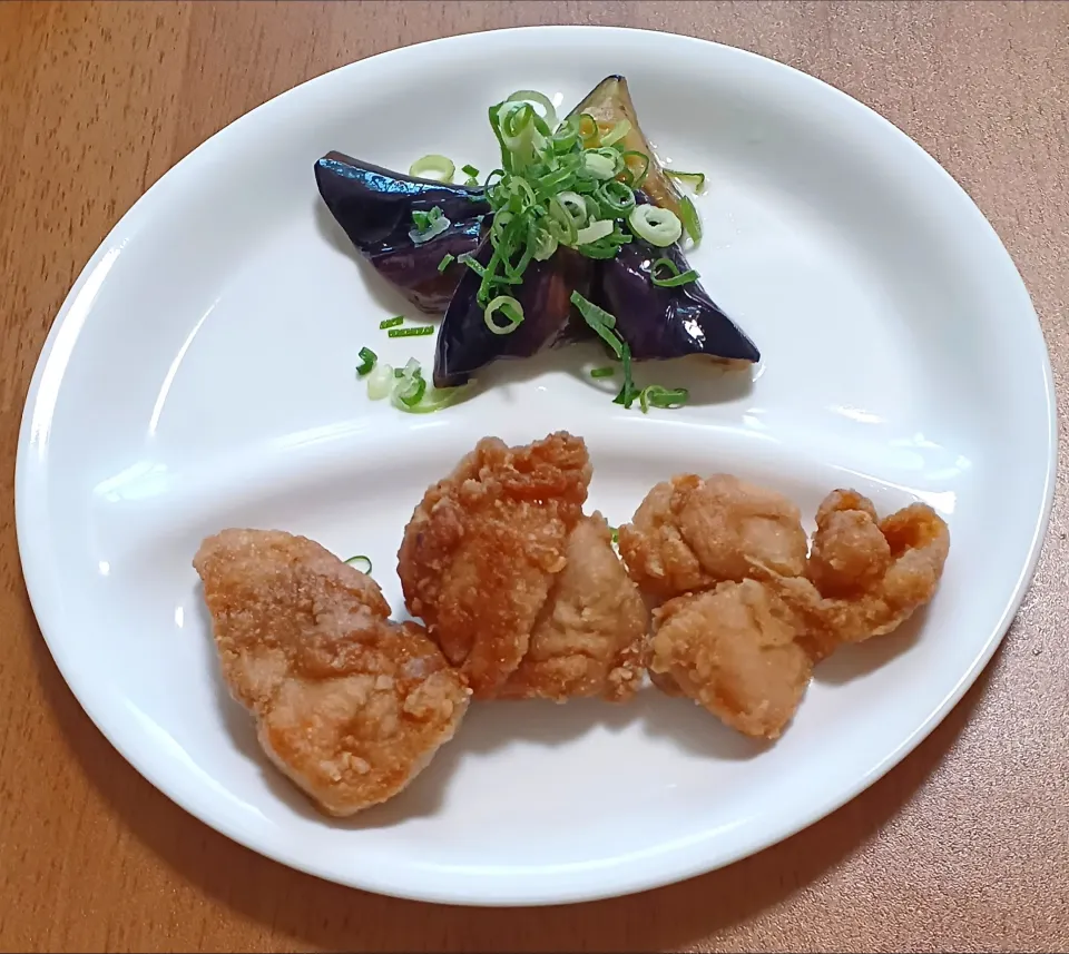 なすの揚げびたし、鶏唐揚げ|ナナさん