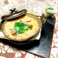 Snapdishの料理写真:grandmaの晩ごはん☆ 今夜はあんかけ素麺の玉子とじで頂きます