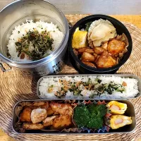 Snapdishの料理写真:高１部活男子＆夫弁当🍱|〇yuicoro〇さん