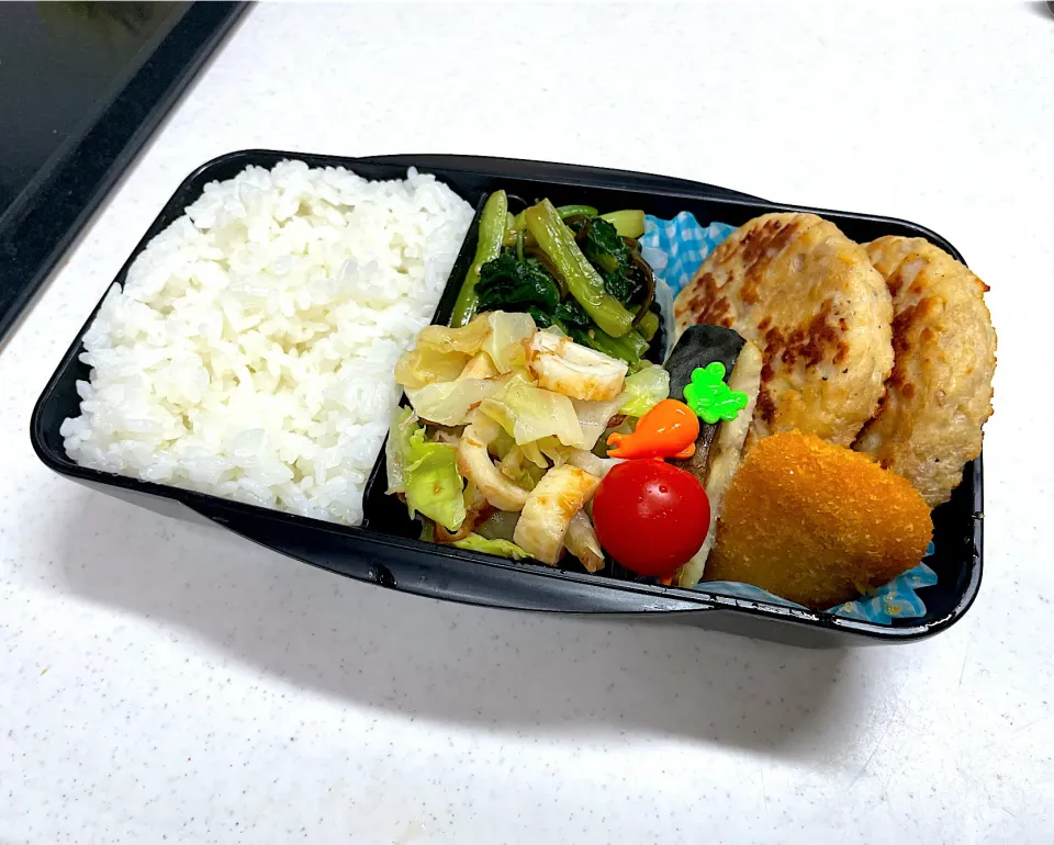 10/16 旦那弁当⁂れんこん豆腐バーグ弁当|ゆさん