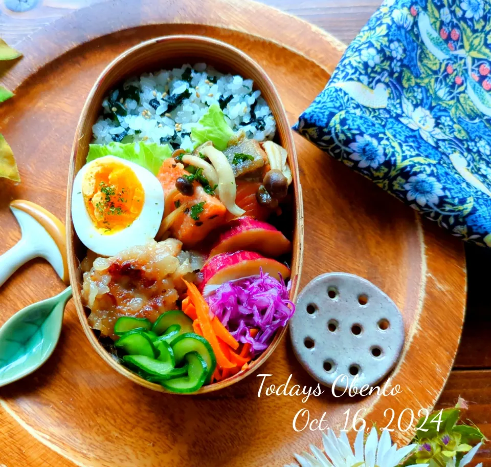 鮭ときのこのマリネ弁当✨|さらママさん