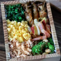 Snapdishの料理写真:🌱息子作　秋のお弁当🌱|ayaoさん