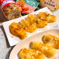 Snapdishの料理写真:ライスペーパーでマッシュポテトとチーズの包み焼き🧀|🌺🌺Foodie🌺🌺さん