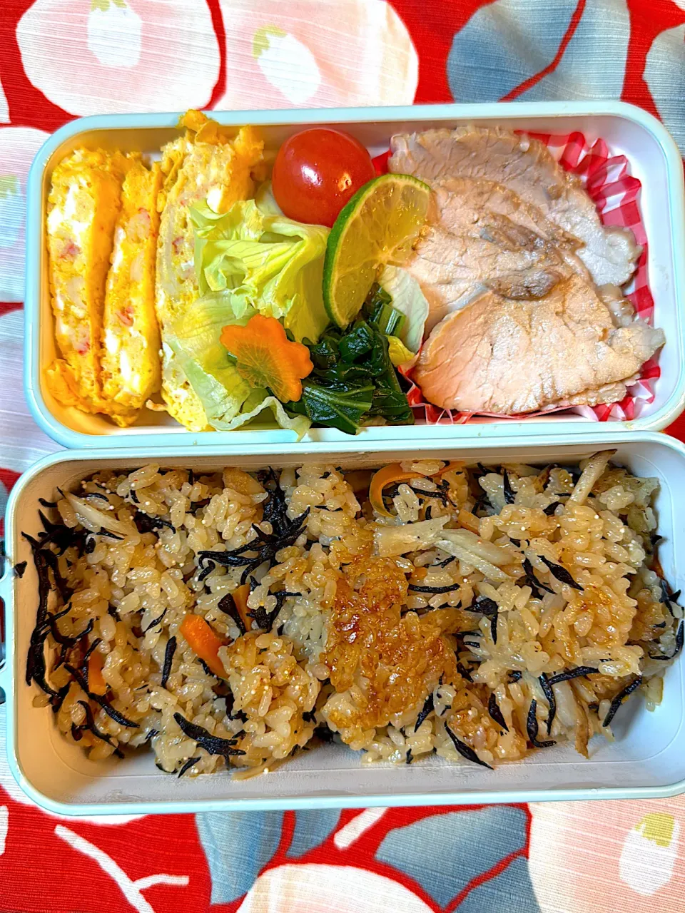 明太子ひじき炊き込みご飯弁当|えつこさん