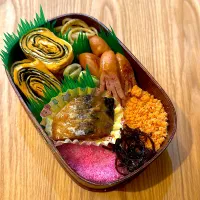 Snapdishの料理写真:サバ味噌のっけ弁当|Dandaddyさん