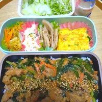 Snapdishの料理写真:🍀2024/1017(木)ビビンバどーん弁当|ともちんさん