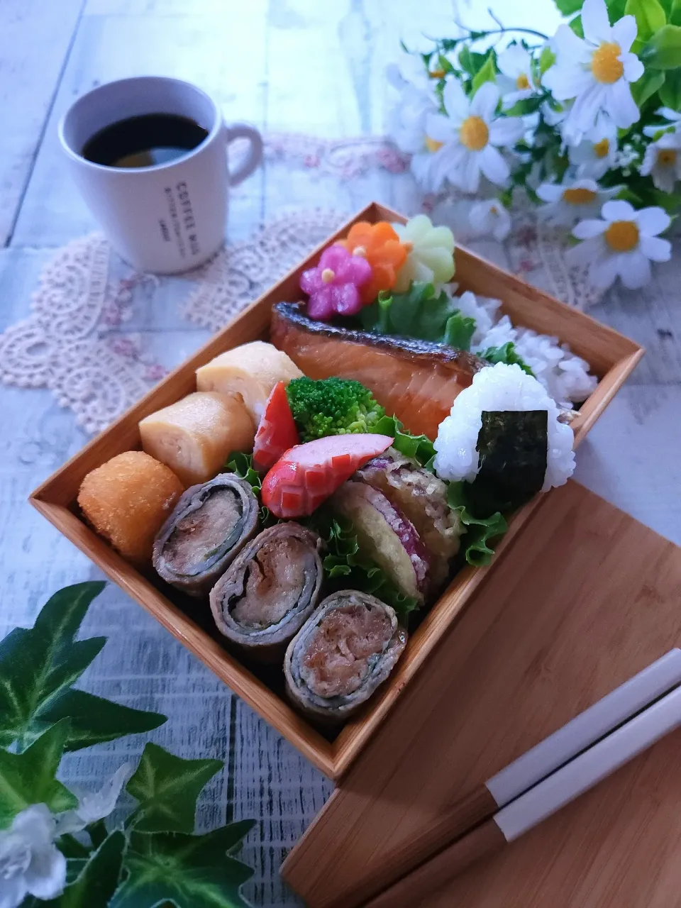 Snapdishの料理写真:お麩肉巻き弁当|sugar beansさん