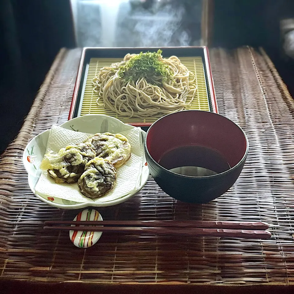 シイタケ天と蕎麦|りょうりょうさん