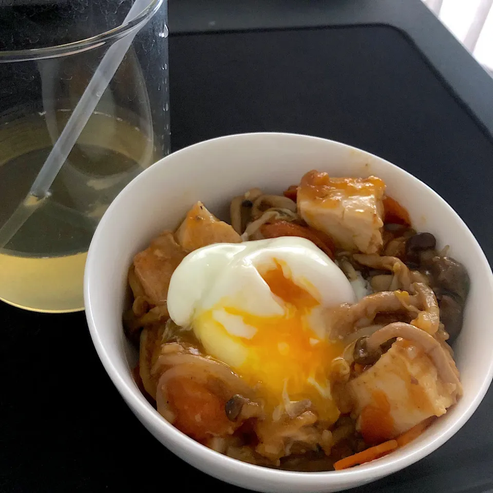 12:50 麻婆厚揚丼 半熟卵のせ|へれ子さん