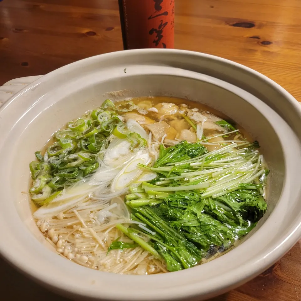 鶏ネギごま油鍋|あんさん