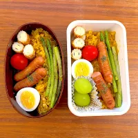 Snapdishの料理写真:ドライカレー弁当|みたらしさん