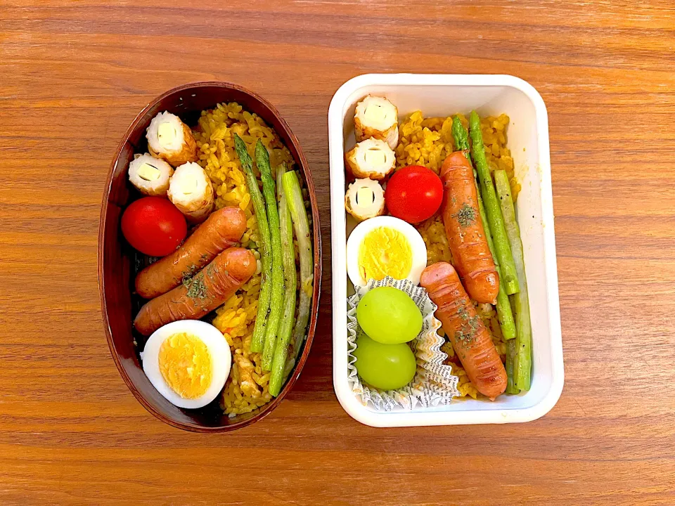 Snapdishの料理写真:ドライカレー弁当|みたらしさん