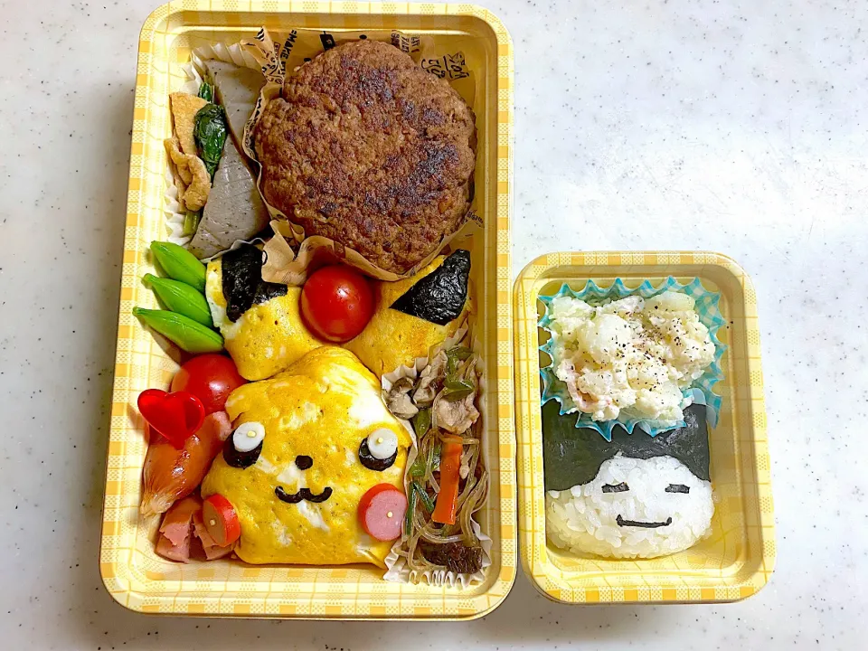 ピカチュウ＆カビゴン弁当|こっぷさん