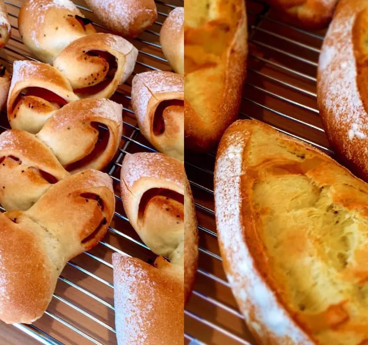 MLBを見ながら 明日のパンを焼く💦
「ベーコンエピ&チーズクッペ🥖」
それにしても LA 強いね(^^)|ばくあんしゃさん