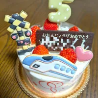 Snapdishの料理写真:🎂🚄誕生日ケーキ🚄🎂| じょうさん