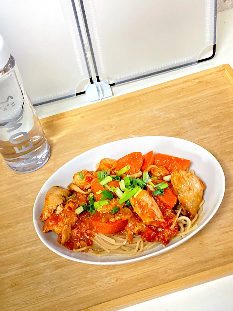 Snapdishの料理写真:初ZENB Noodle  トマト煮を掛けて|時雨さん