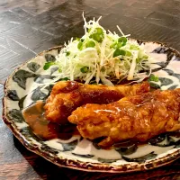 Snapdishの料理写真:鶏むね肉のケチャ照り|イナコさん