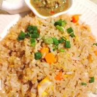 Snapdishの料理写真:三拜销魂蛋炒饭 Sambal Egg Fried Rice|Rich Man Fried Riceさん